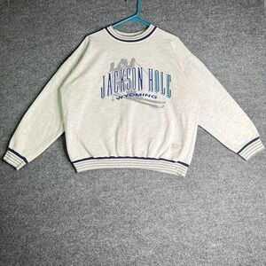 Vintage Jackson Hole Wyoming Sweatshirt XL Pullover Crewneck USA Made 90s